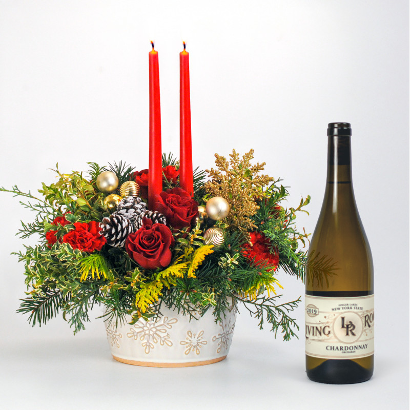 Snowflake Sparkle & Chardonnay Pairing - Same Day Delivery