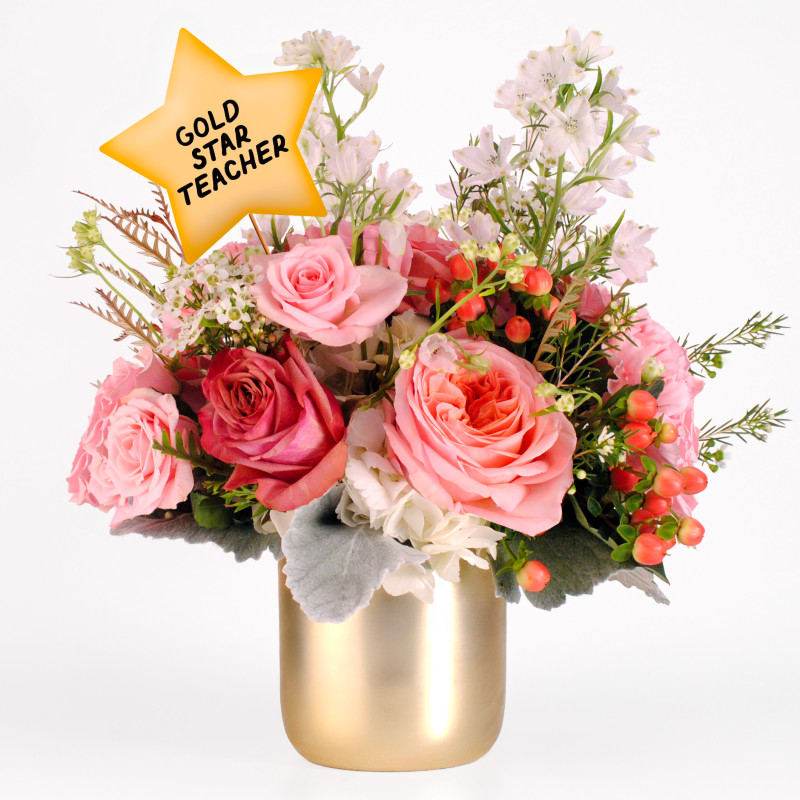 Gold Star Teacher Bouquet - Same Day Delivery