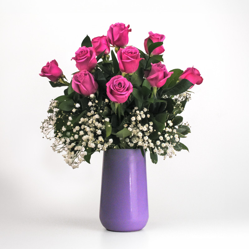 Modern Love Lavender Dozen Rose Bouquet - Same Day Delivery