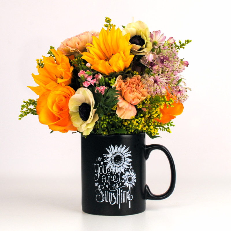 You Are My Sunshine Mug Bouquet - Same Day Delivery