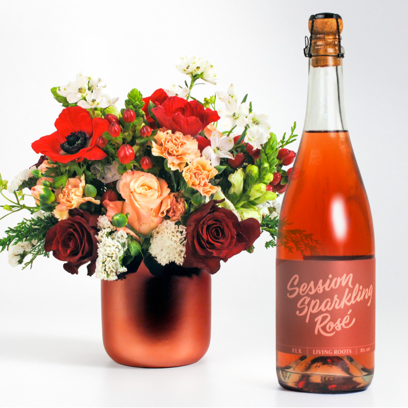 Bubbles & Blush Pairing - Same Day Delivery