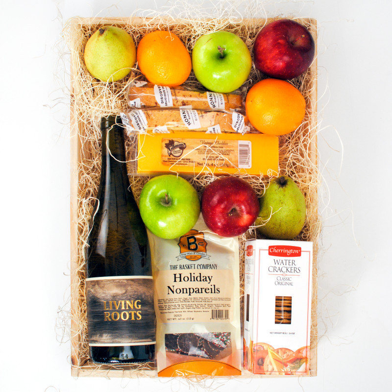 Festive Flavors Fruit and Gourmet Basket - Same Day Delivery