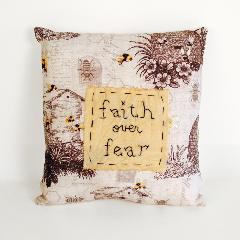 Comfort Pillow Faith Over Fear - Same Day Delivery