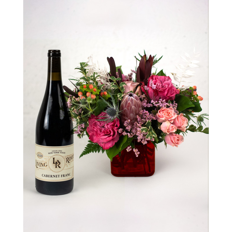 Heartfelt Bouquet and Cab Franc Duo - Same Day Delivery