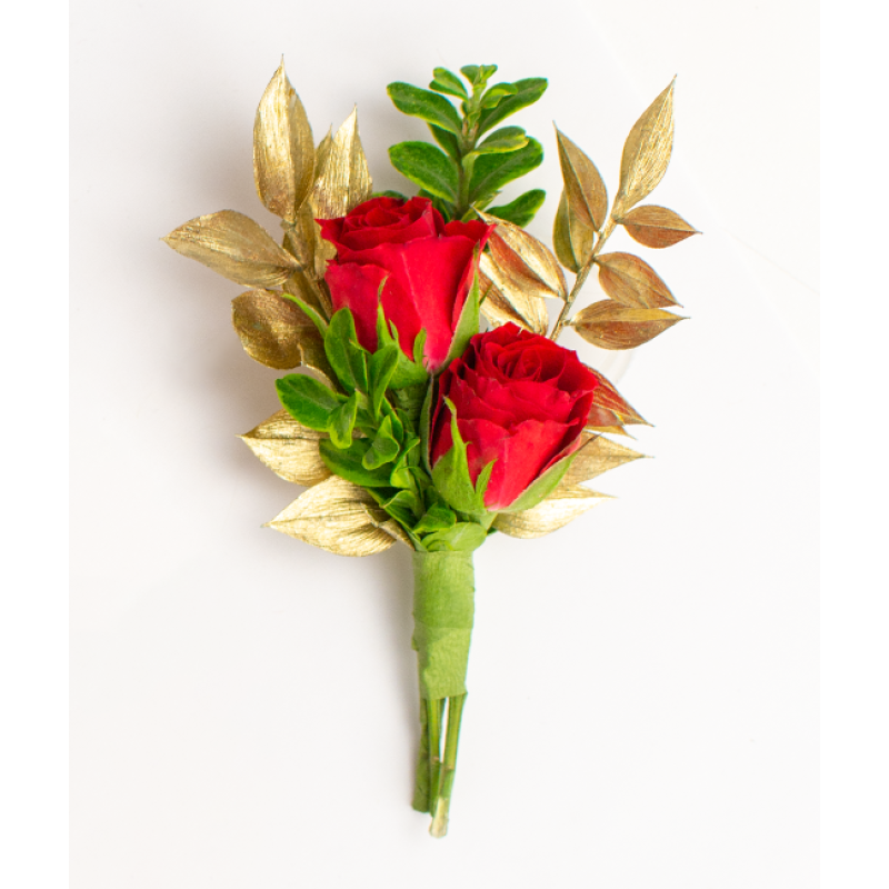 Gilded Romance Boutonniere - Same Day Delivery