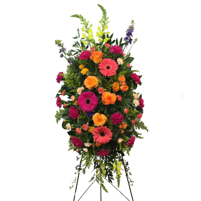 Heartfelt Condolences Standing Spray - Same Day Delivery