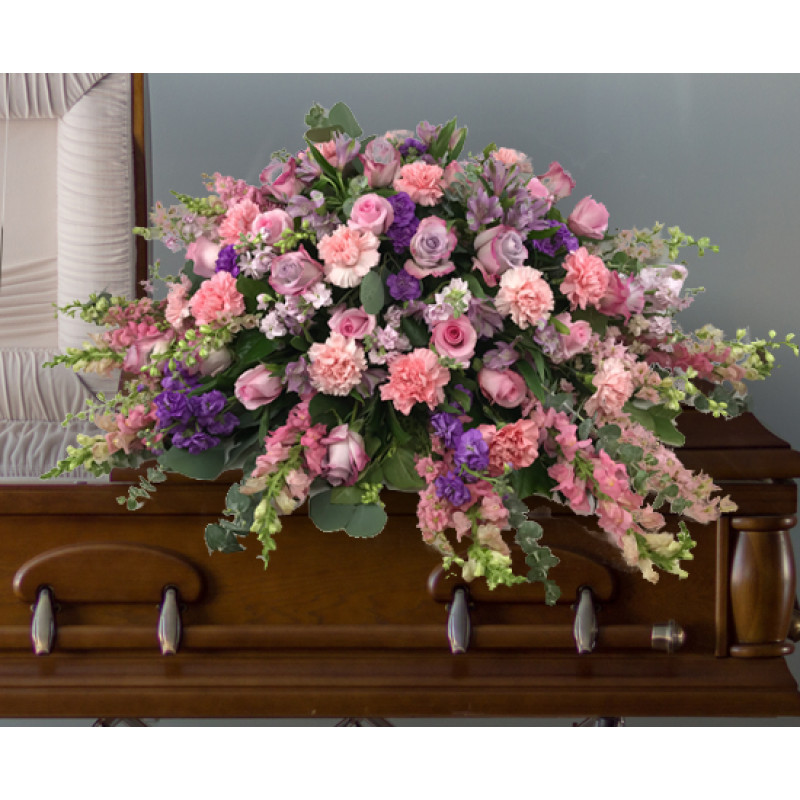 Pink and Lavender Casket Spray - Same Day Delivery