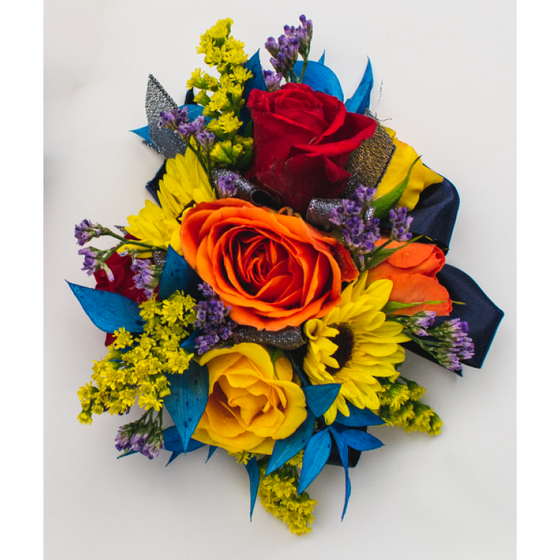 Rainbow Connection Corsage - Same Day Delivery