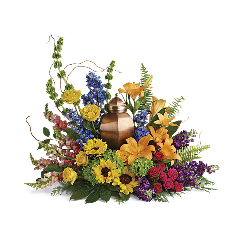 With All Our Hearts Cremation Tribute - Same Day Delivery