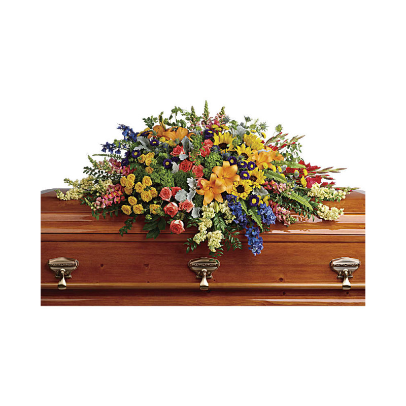 Colorful Reflections Casket Spray - Same Day Delivery