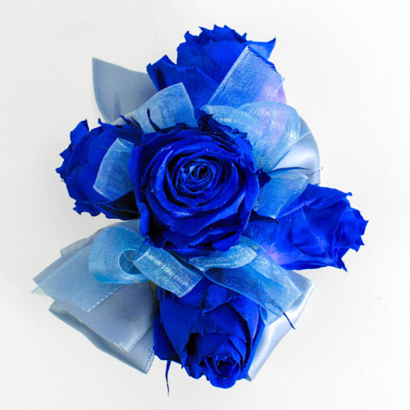 Blue Magic Wrist Corsage - Same Day Delivery