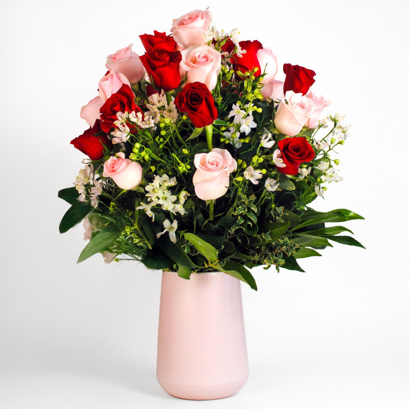 Romantic Duet Rose Bouquet - Same Day Delivery