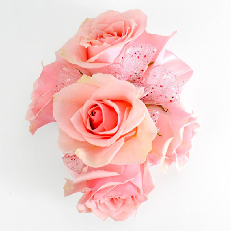 Pretty In Pink Wrist Corsage - Same Day Delivery