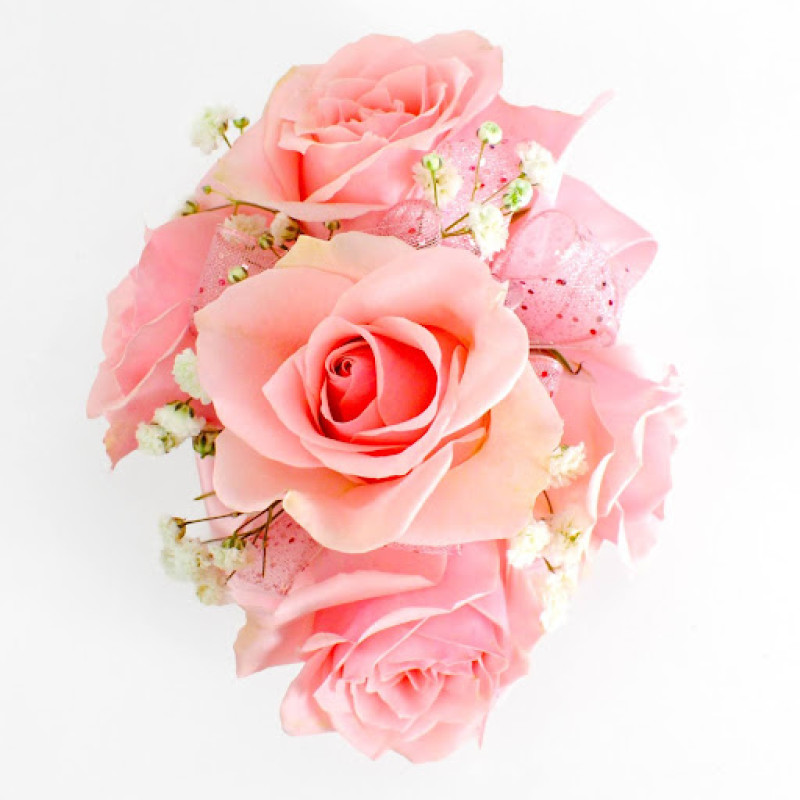 Pretty In Pink Wrist Corsage - Same Day Delivery