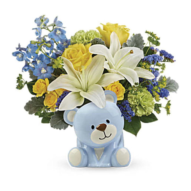 Sunny Cheer Bear Bouquet - Same Day Delivery