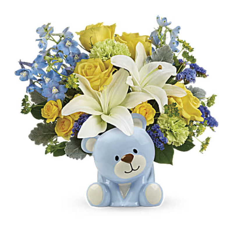 Sunny Cheer Bear Bouquet - Same Day Delivery