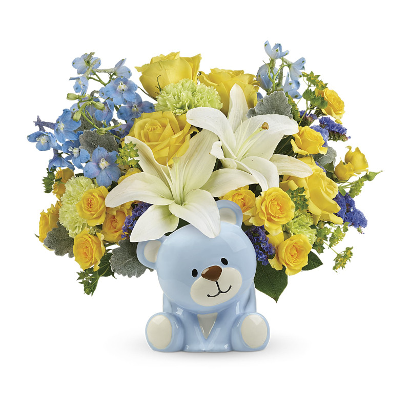 Sunny Cheer Bear Bouquet - Same Day Delivery