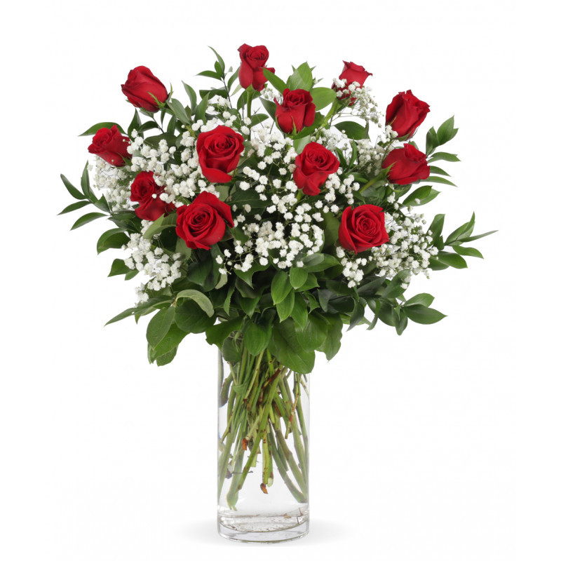 Dozen Premium Traditional Red Roses - Same Day Delivery