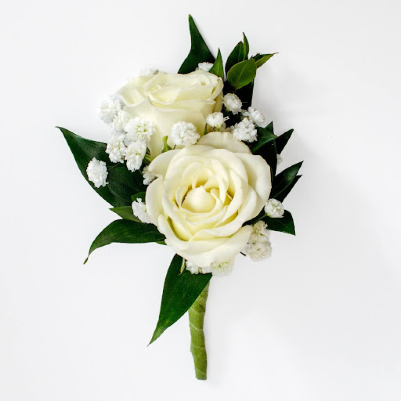 Gold Cuff Spray Rose and BB Corsage - Same Day Delivery